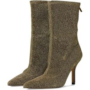 Marc Fisher LTD Breezy gold glitter stretch sock ankle boots